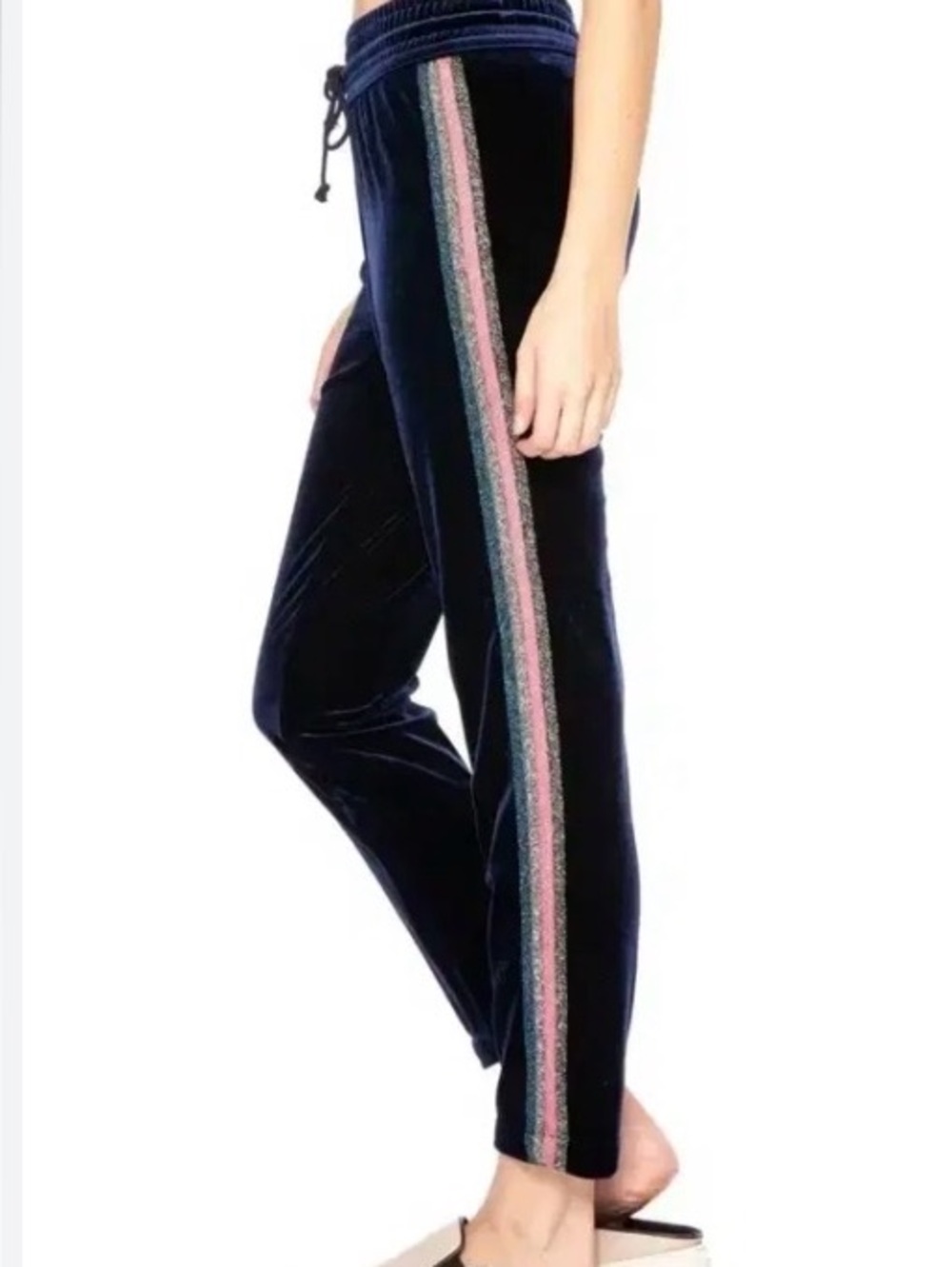 MOTHER Navy Ankle Length Track Pants.